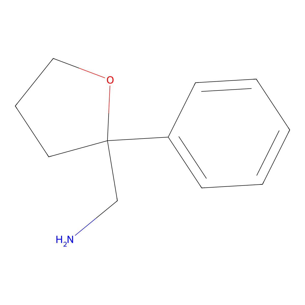 (2-Phenyloxolan-2-yl)methanamine molecular structure, CAS 2137722-23-5