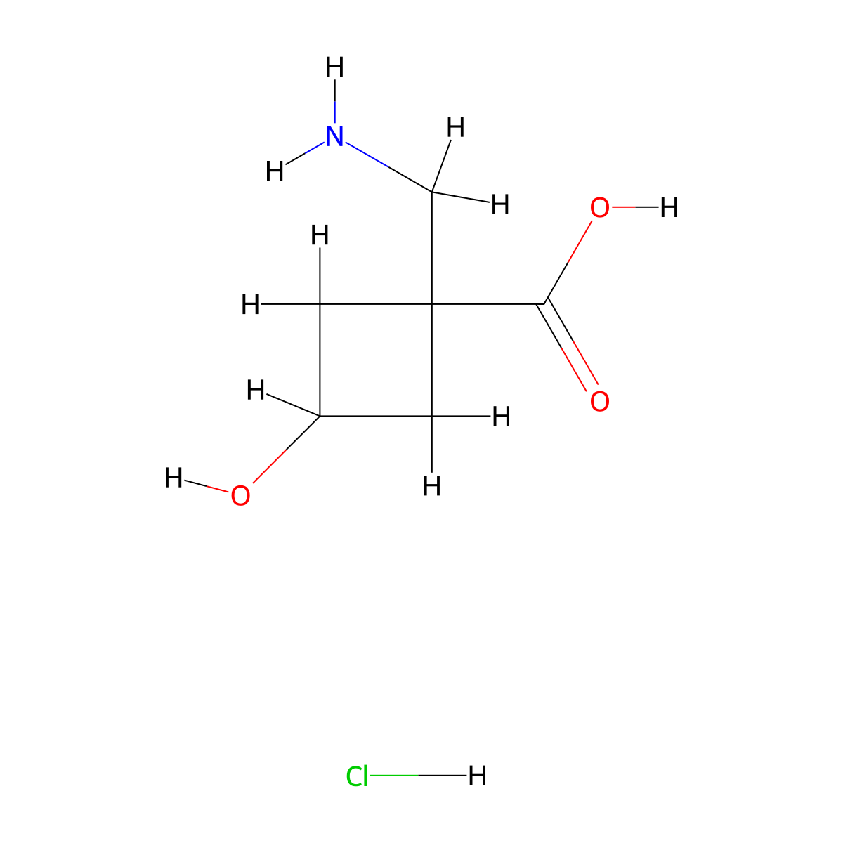 1-(Aminomethyl)-3-hydroxycyclobutane-1-carboxylic acid hydrochloride molecular structure, CAS 2137723-29-4