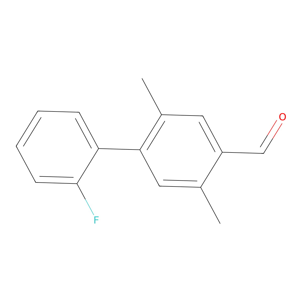 4-(2-Fluorophenyl)-2,5-dimethylbenzaldehyde molecular structure, CAS 2137723-53-4
