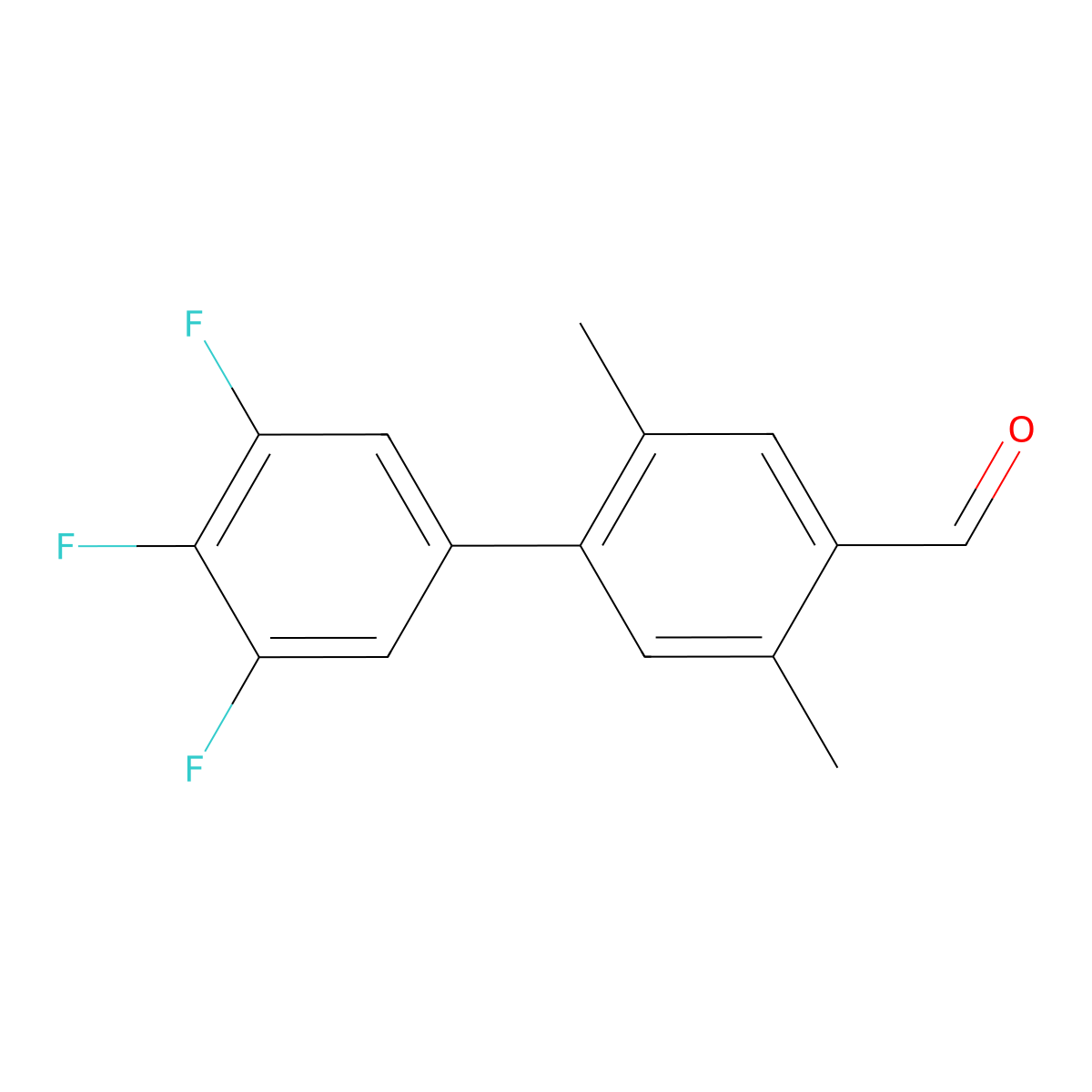 2,5-Dimethyl-4-(3,4,5-trifluorophenyl)benzaldehyde molecular structure, CAS 2137723-61-4