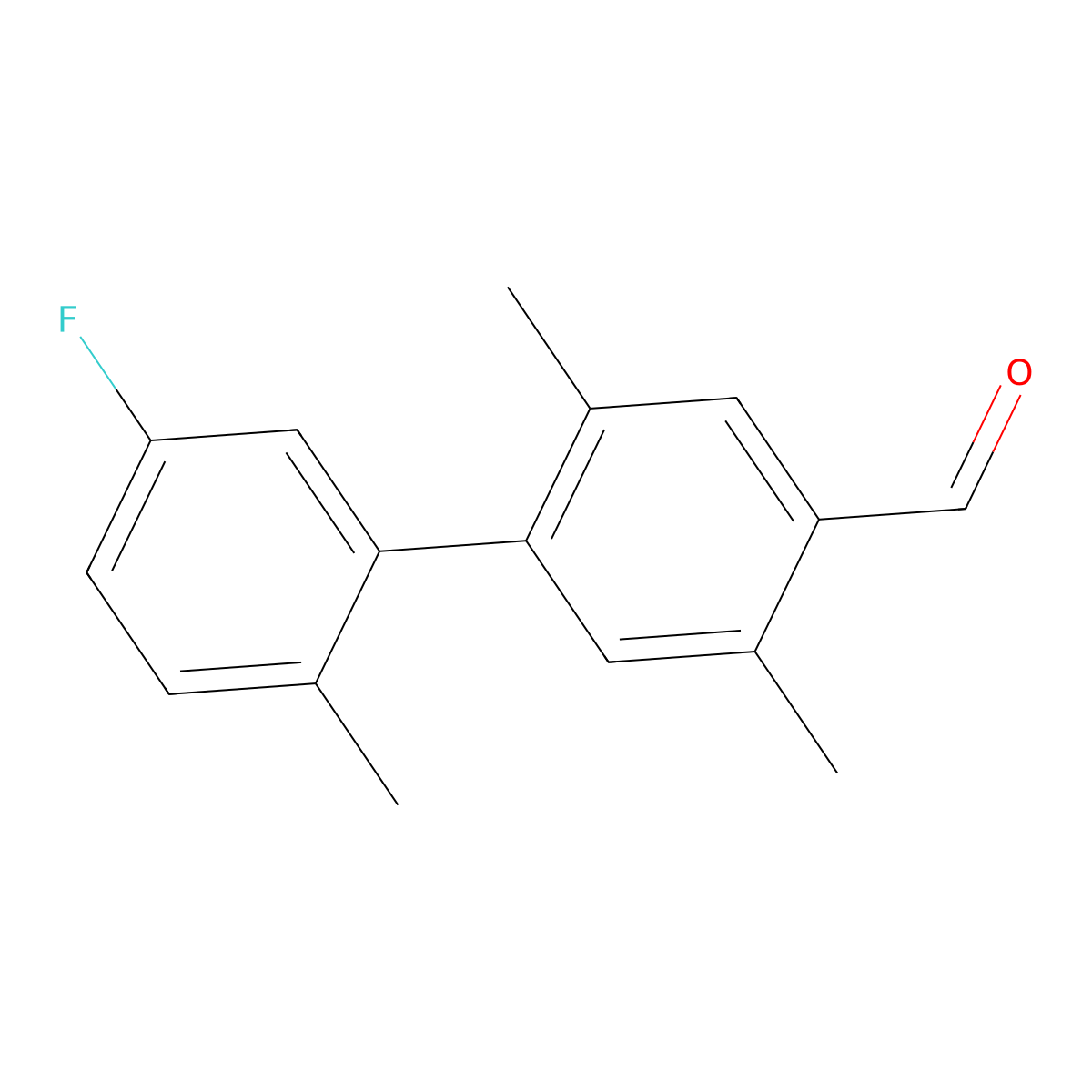 4-(5-Fluoro-2-methylphenyl)-2,5-dimethylbenzaldehyde molecular structure, CAS 2137723-84-1