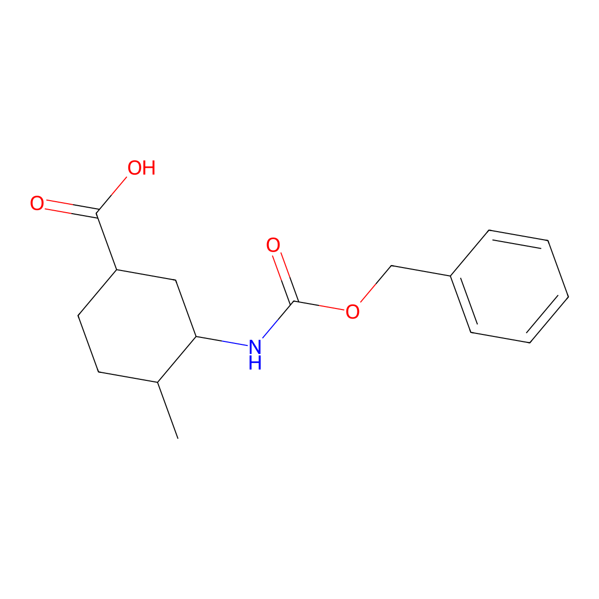 3-{[(Benzyloxy)carbonyl]amino}-4-methylcyclohexane-1-carboxylic acid molecular structure, CAS 2137723-89-6