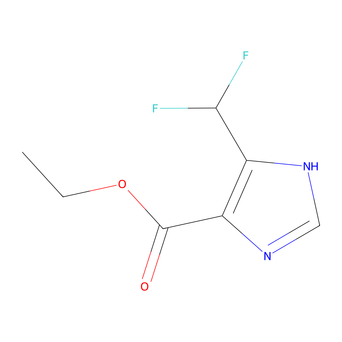 ethyl 5-(difluoromethyl)-1H-imidazole-4-carboxylate molecular structure, CAS 2137724-19-5