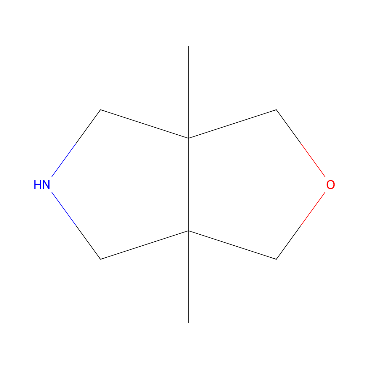 3a,6a-dimethyl-hexahydro-1H-furo[3,4-c]pyrrole molecular structure, CAS 2137724-94-6