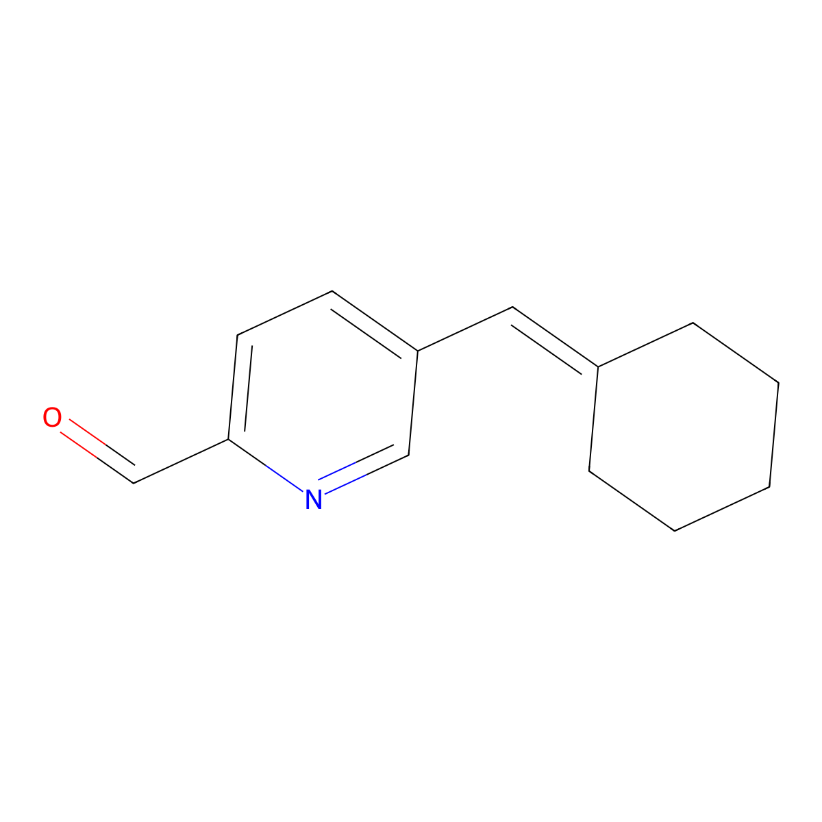 5-(Cyclohexylidenemethyl)pyridine-2-carbaldehyde molecular structure, CAS 2137724-98-0