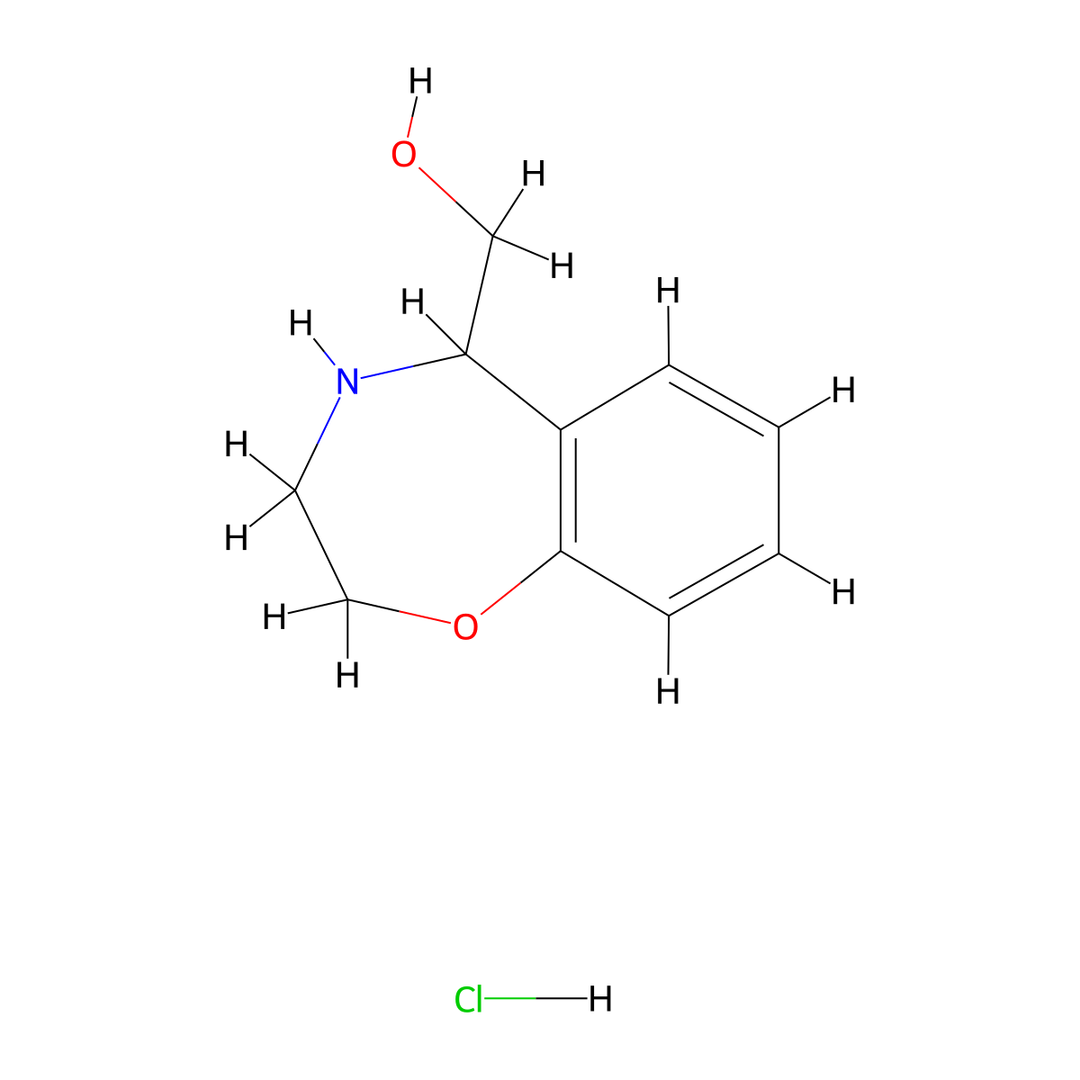 (2,3,4,5-Tetrahydro-1,4-benzoxazepin-5-yl)methanol hydrochloride molecular structure, CAS 2137725-59-6