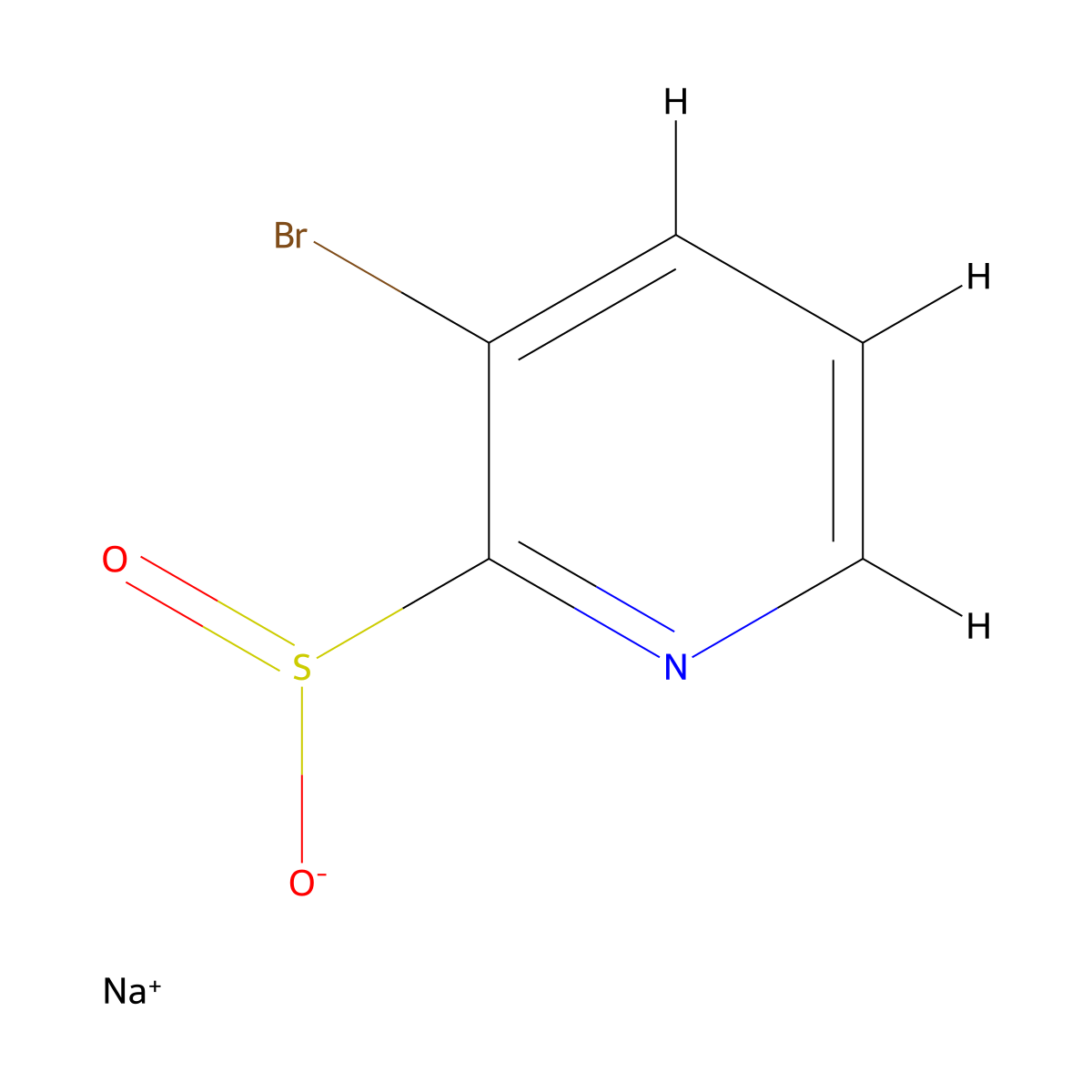 Sodium 3-bromopyridine-2-sulfinate molecular structure, CAS 2137725-62-1