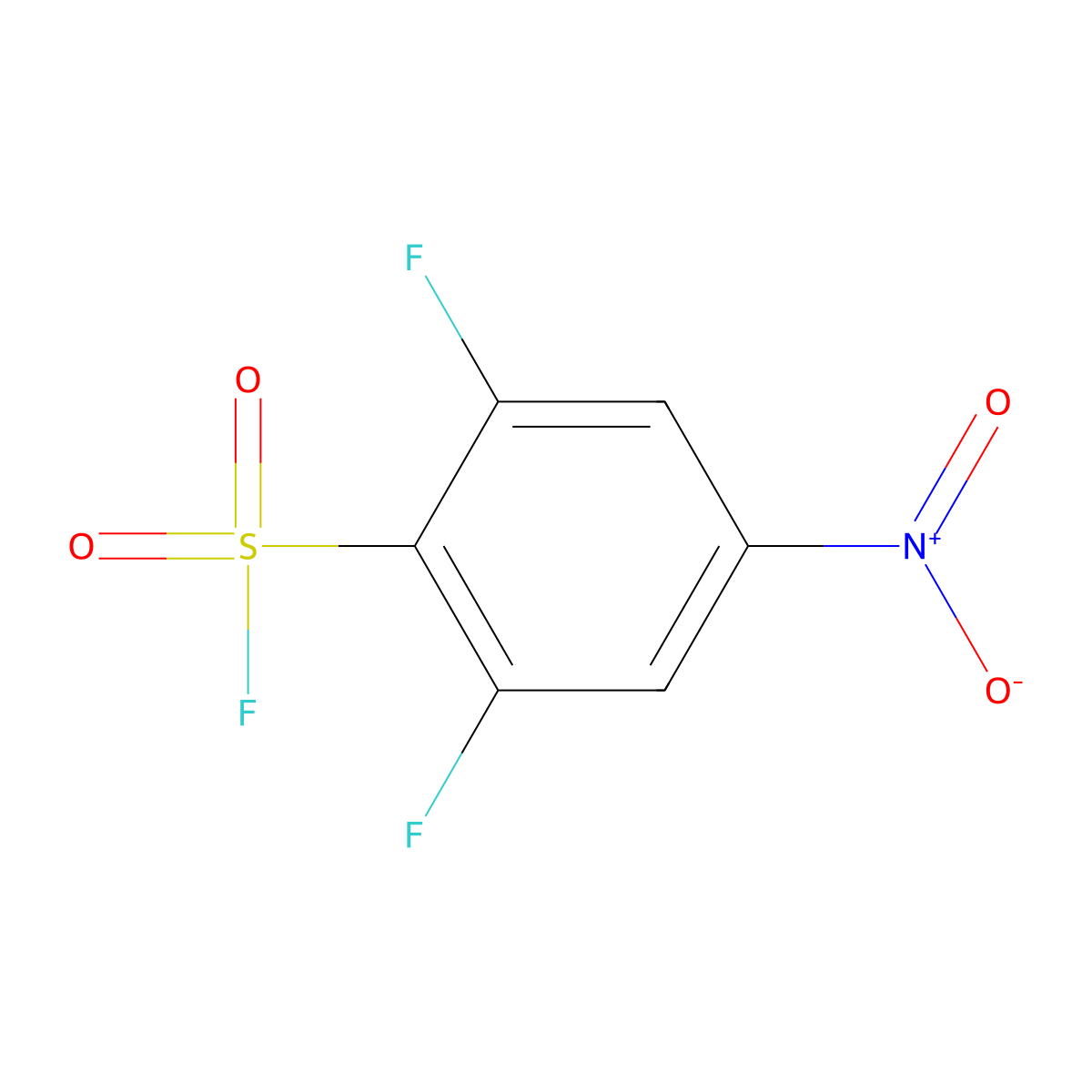 2,6-Difluoro-4-nitrobenzene-1-sulfonyl fluoride molecular structure, CAS 2137729-40-7