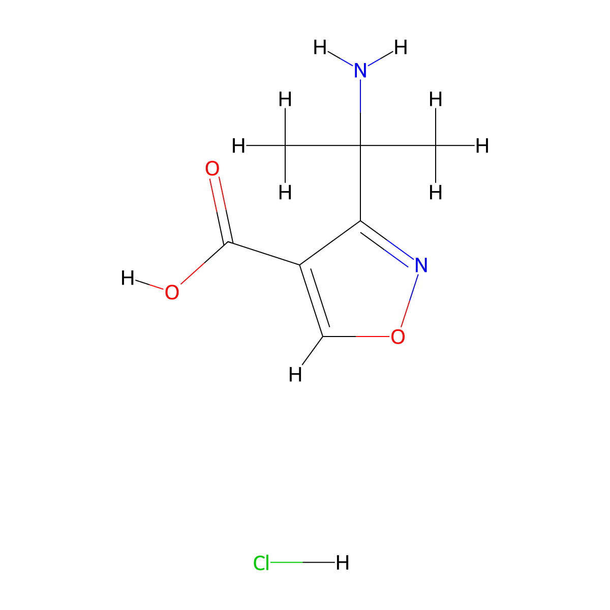 3-(2-Aminopropan-2-yl)-1,2-oxazole-4-carboxylic acid hydrochloride molecular structure, CAS 2137730-87-9