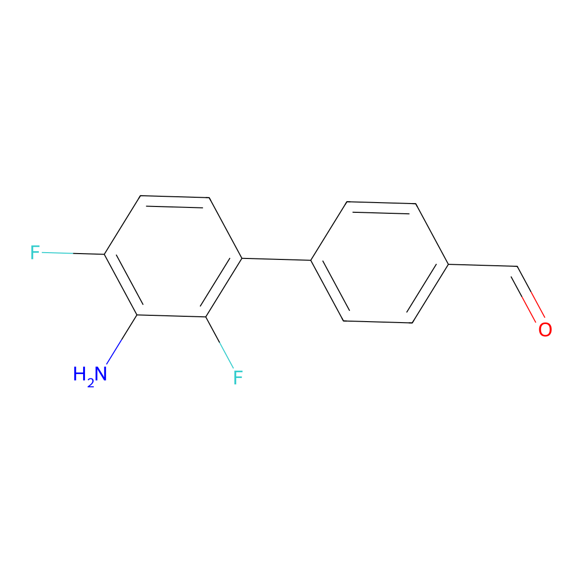4-(3-Amino-2,4-difluorophenyl)benzaldehyde molecular structure, CAS 2137731-41-8