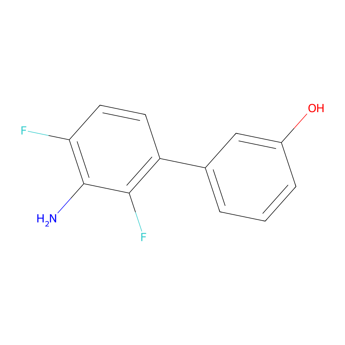 3-(3-Amino-2,4-difluorophenyl)phenol molecular structure, CAS 2137731-45-2