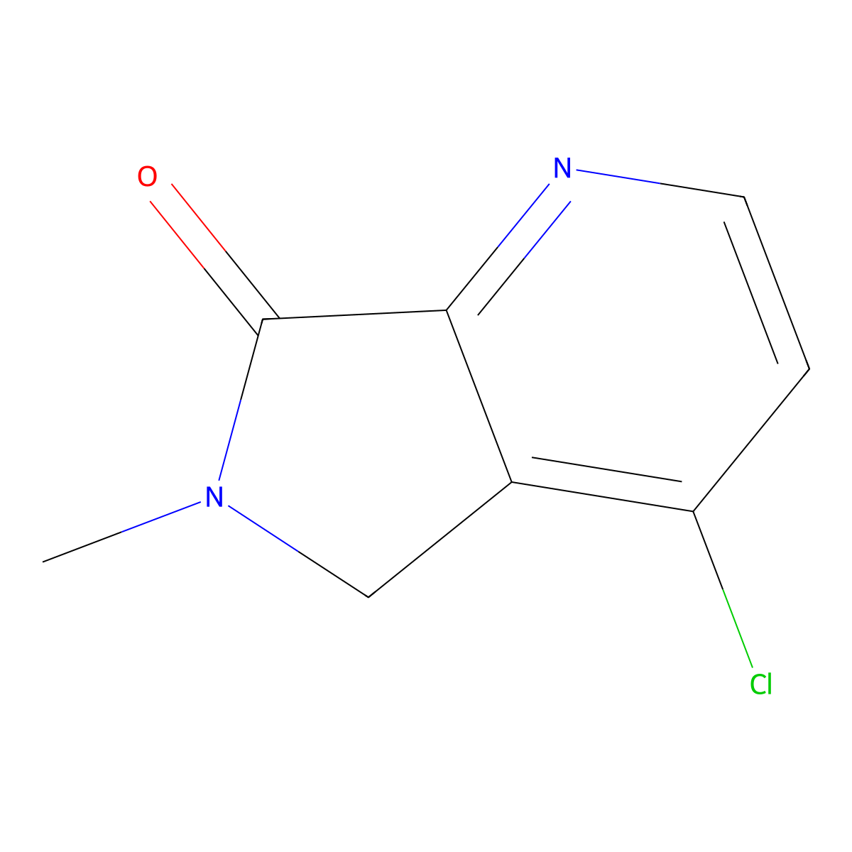4-chloro-6-methyl-5H,6H,7H-pyrrolo[3,4-b]pyridin-7-one molecular structure, CAS 2137732-24-0