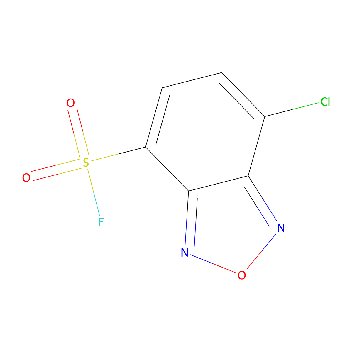7-Chloro-2,1,3-benzoxadiazole-4-sulfonyl fluoride molecular structure, CAS 2137732-35-3