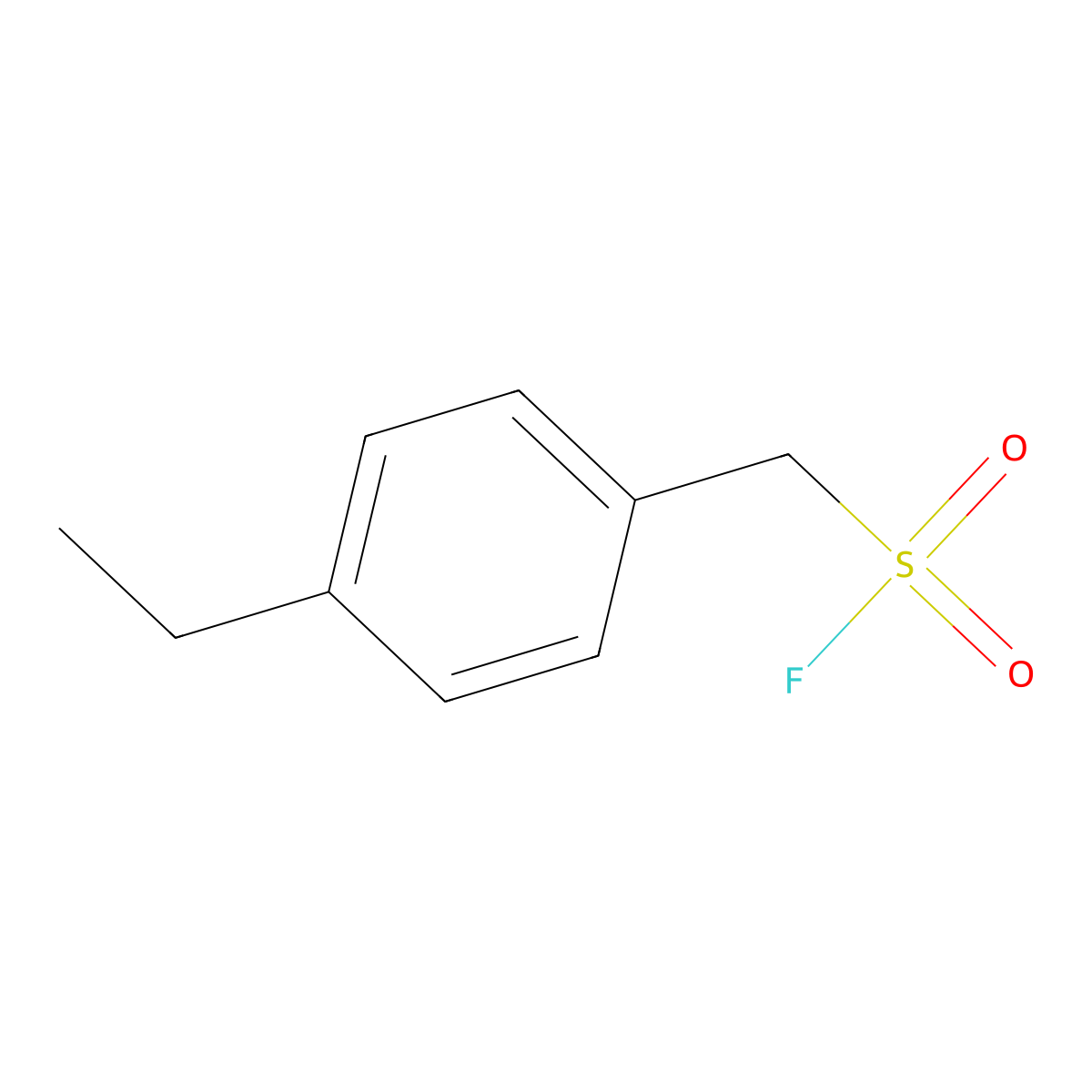 (4-Ethylphenyl)methanesulfonyl fluoride molecular structure, CAS 2137732-72-8