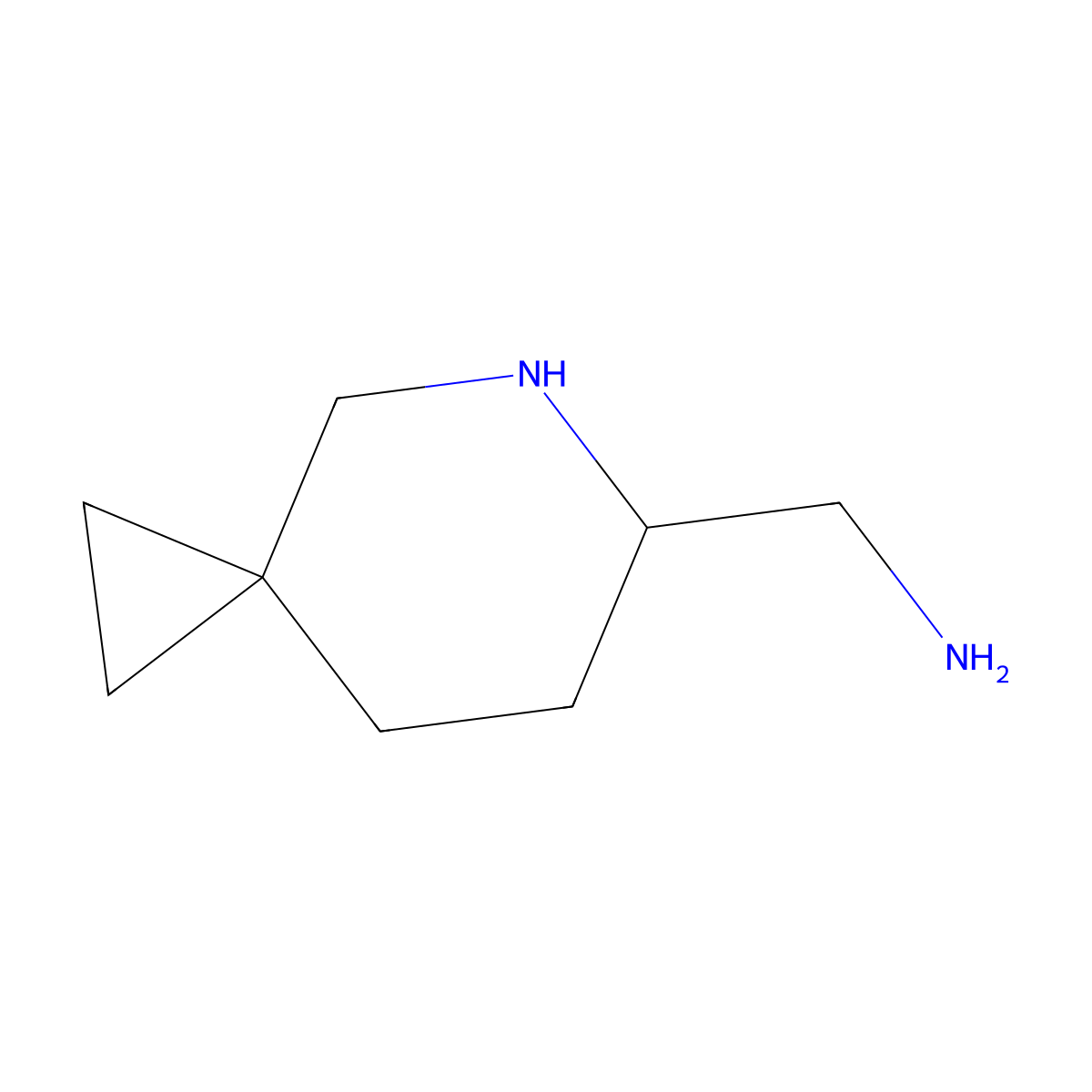 {5-Azaspiro[2.5]octan-6-yl}methanamine molecular structure, CAS 2137733-45-8