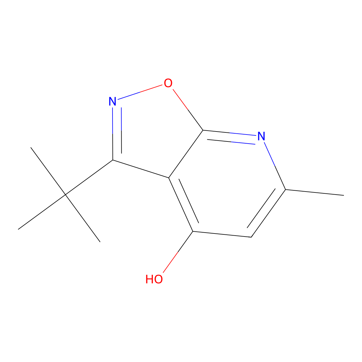 3-(tert-Butyl)-6-methylisoxazolo[5,4-b]pyridin-4-ol molecular structure, CAS 2137734-72-4