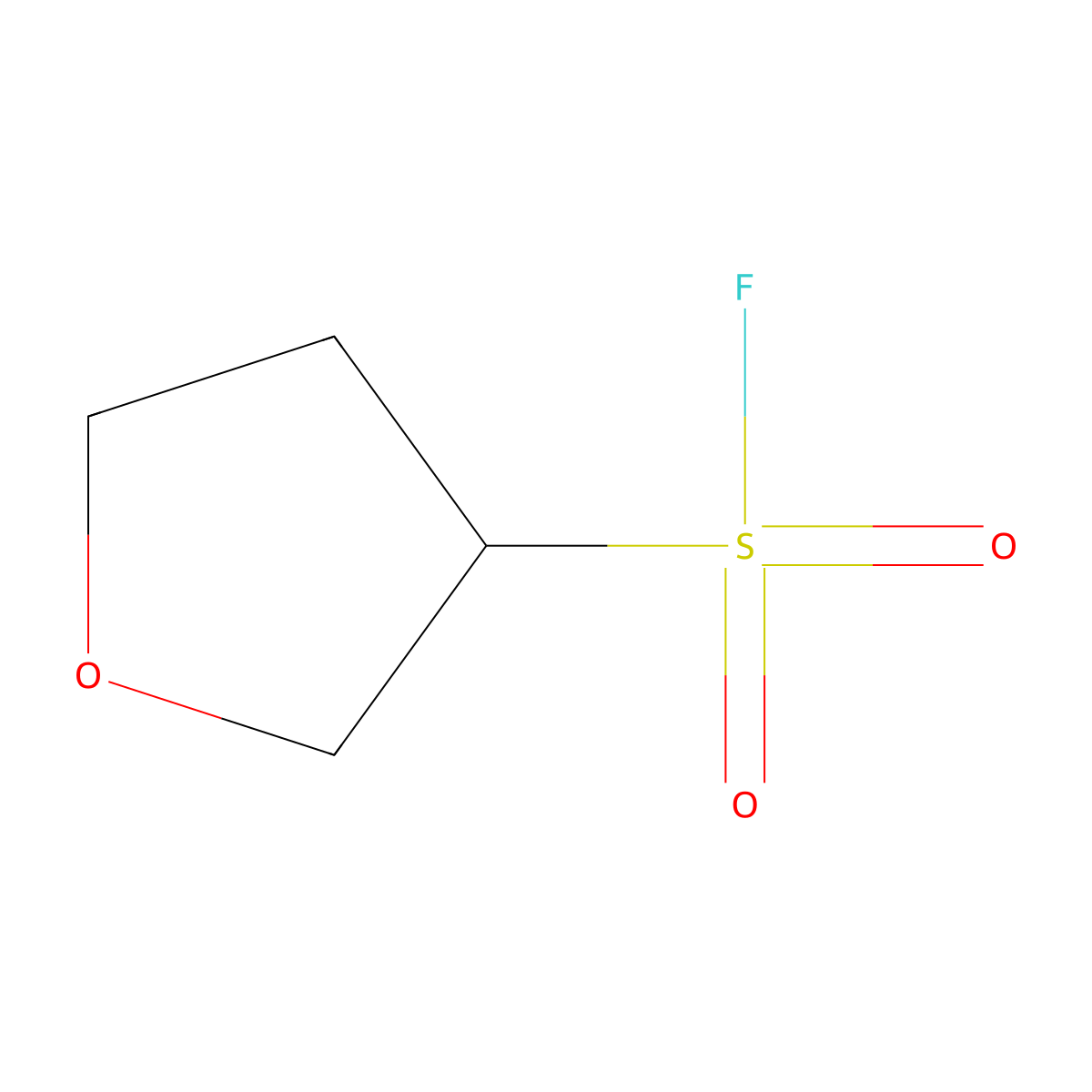 Oxolane-3-sulfonyl fluoride molecular structure, CAS 2137735-38-5