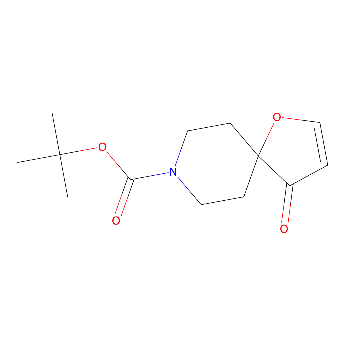 Tert-butyl 4-oxo-1-oxa-8-azaspiro[4.5]dec-2-ene-8-carboxylate molecular structure, CAS 2137736-45-7