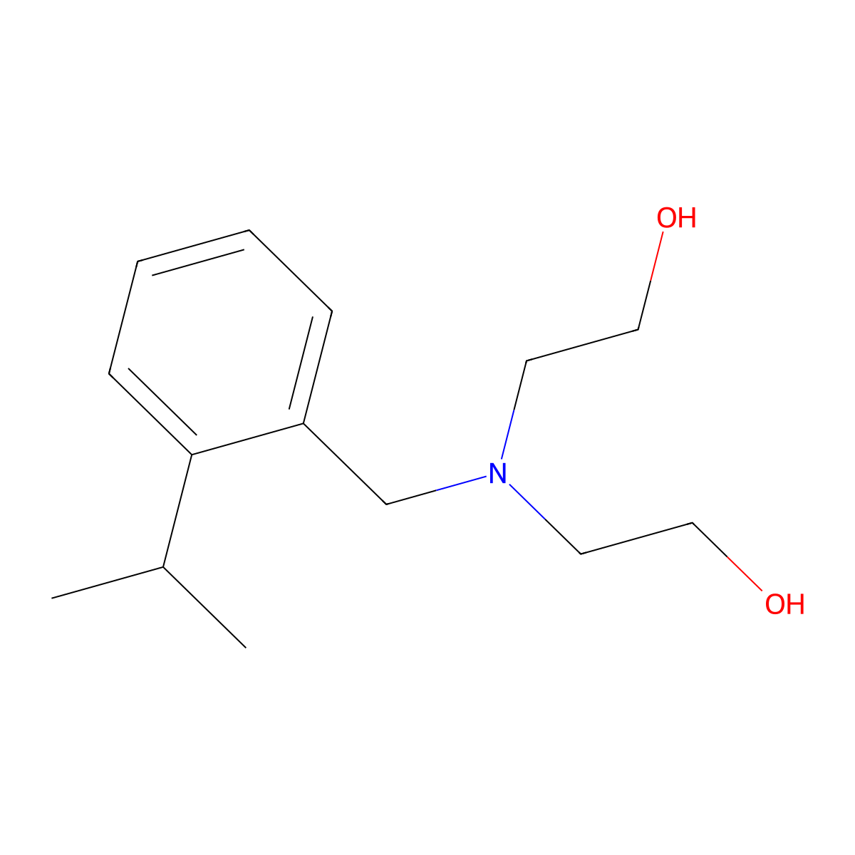 2-[(2-Hydroxyethyl)({[2-(propan-2-yl)phenyl]methyl})amino]ethan-1-ol molecular structure, CAS 2137736-63-9