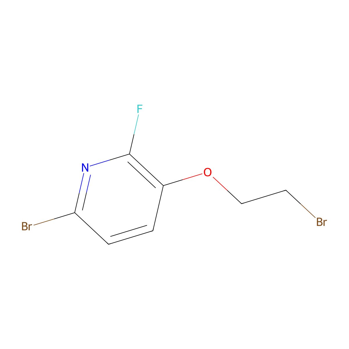 6-Bromo-3-(2-bromoethoxy)-2-fluoropyridine molecular structure, CAS 2137736-75-3