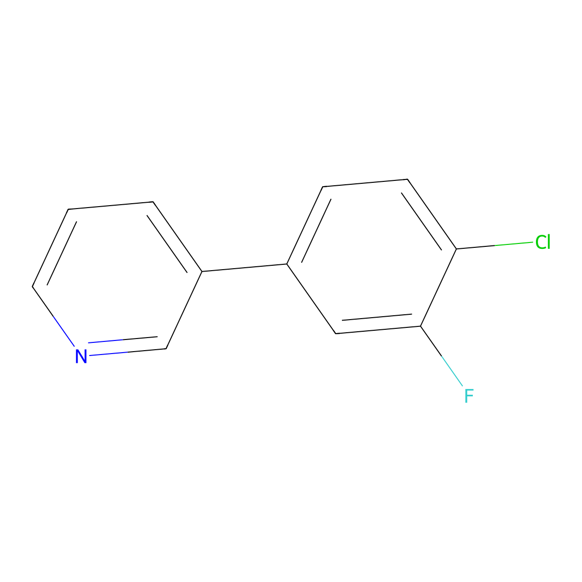 3-(4-Chloro-3-fluorophenyl)pyridine molecular structure, CAS 2137736-85-5