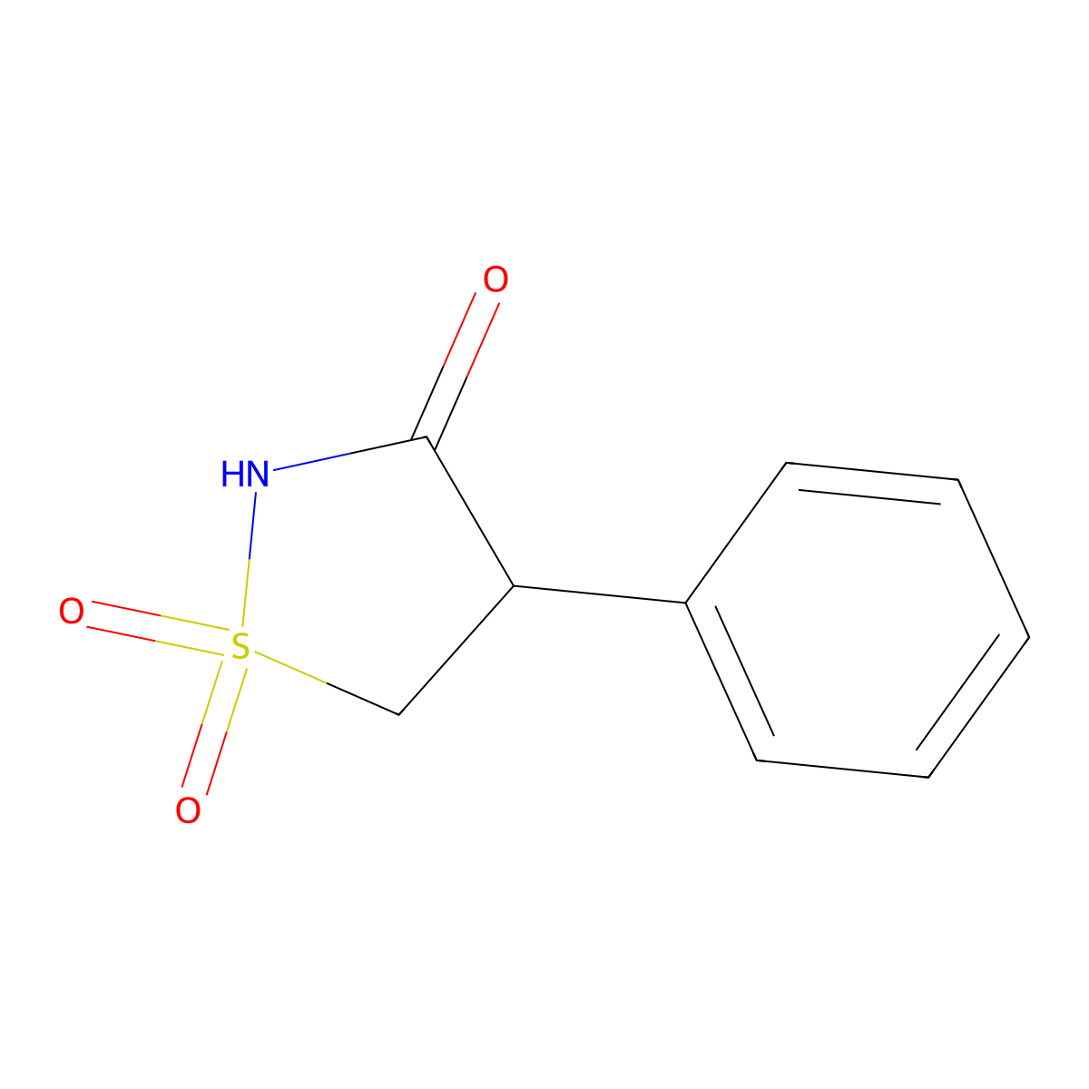 4-Phenyl-1lambda6,2-thiazolidine-1,1,3-trione molecular structure, CAS 2137737-20-1
