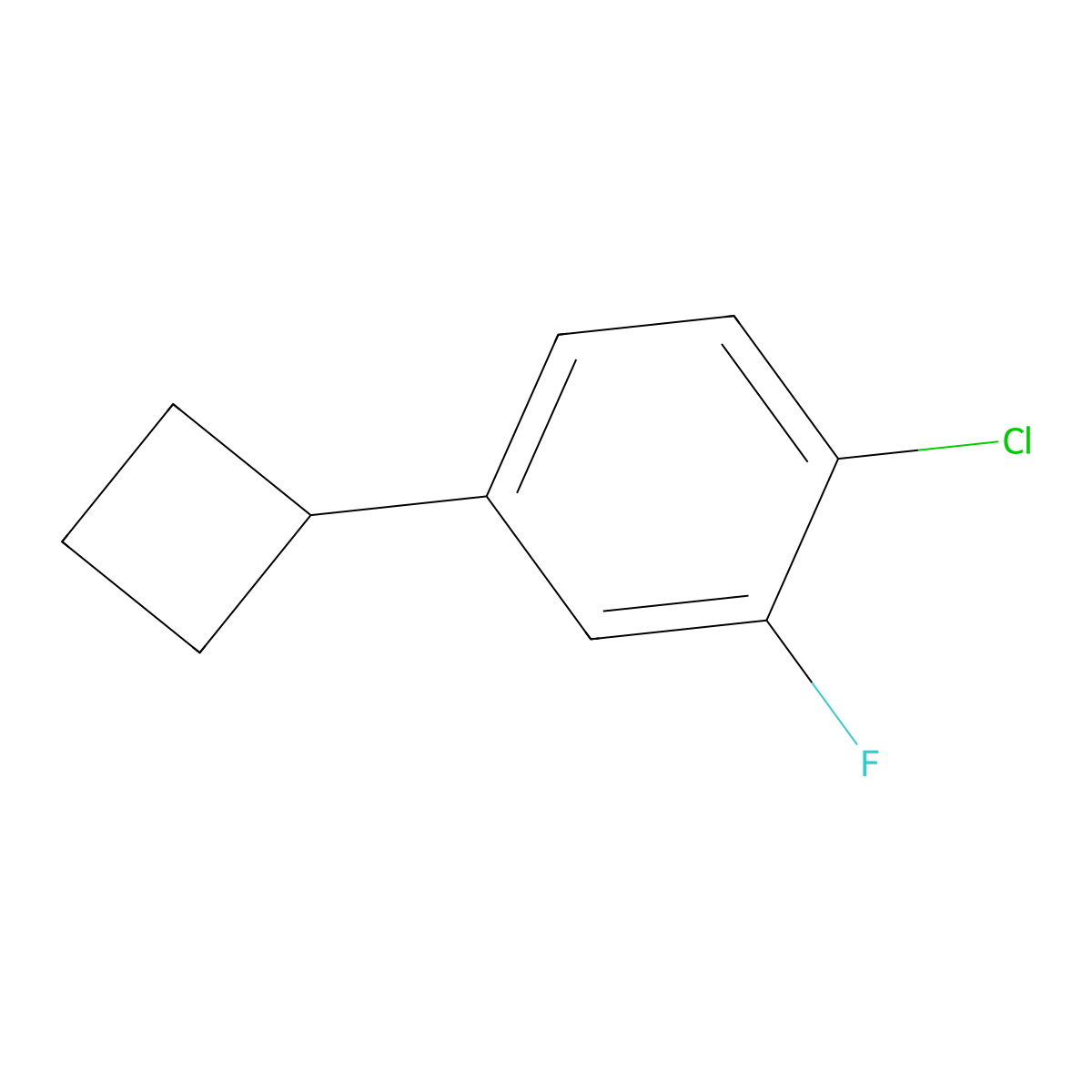 1-Chloro-4-cyclobutyl-2-fluorobenzene molecular structure, CAS 2137737-22-3