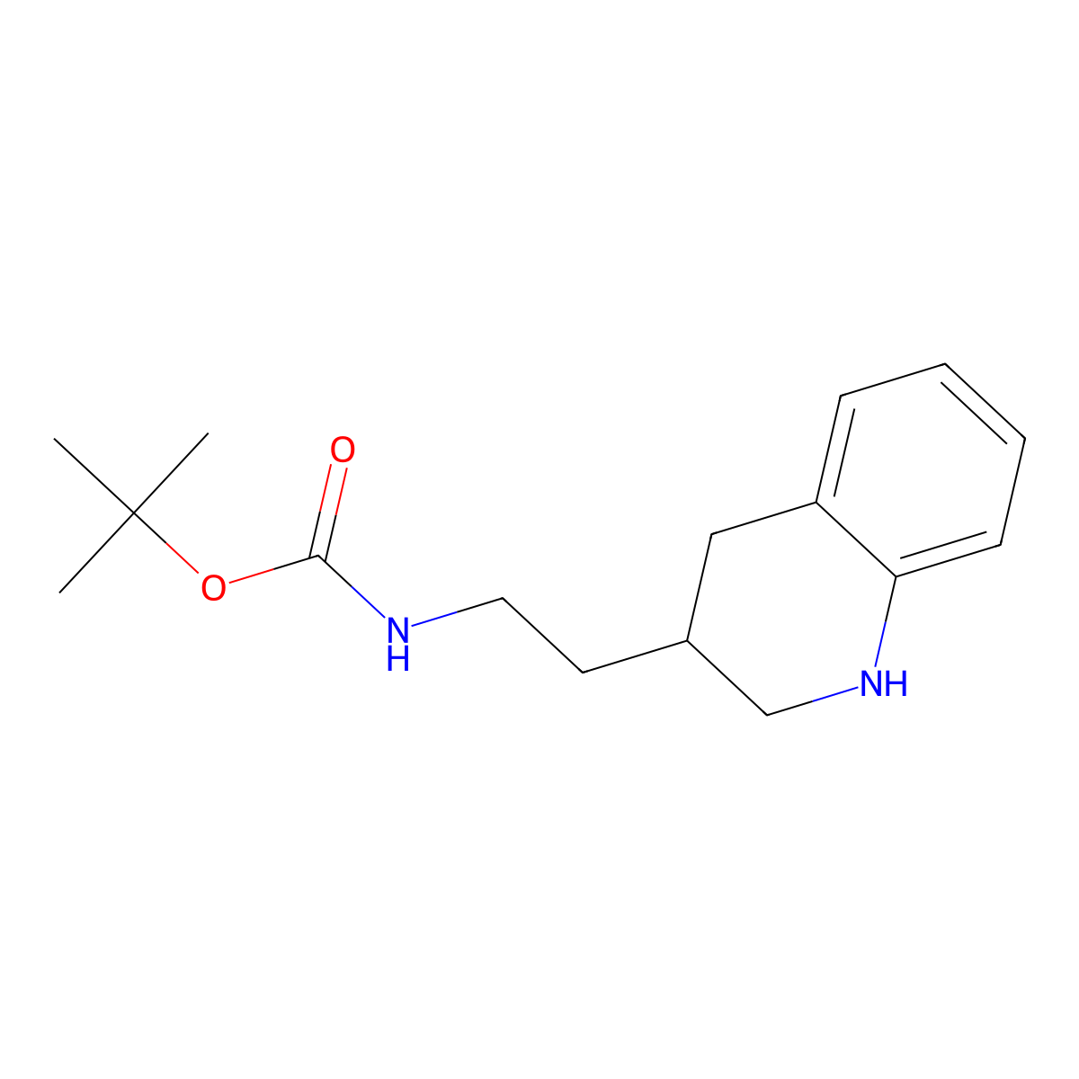 tert-butyl N-[2-(1,2,3,4-tetrahydroquinolin-3-yl)ethyl]carbamate molecular structure, CAS 2137737-44-9