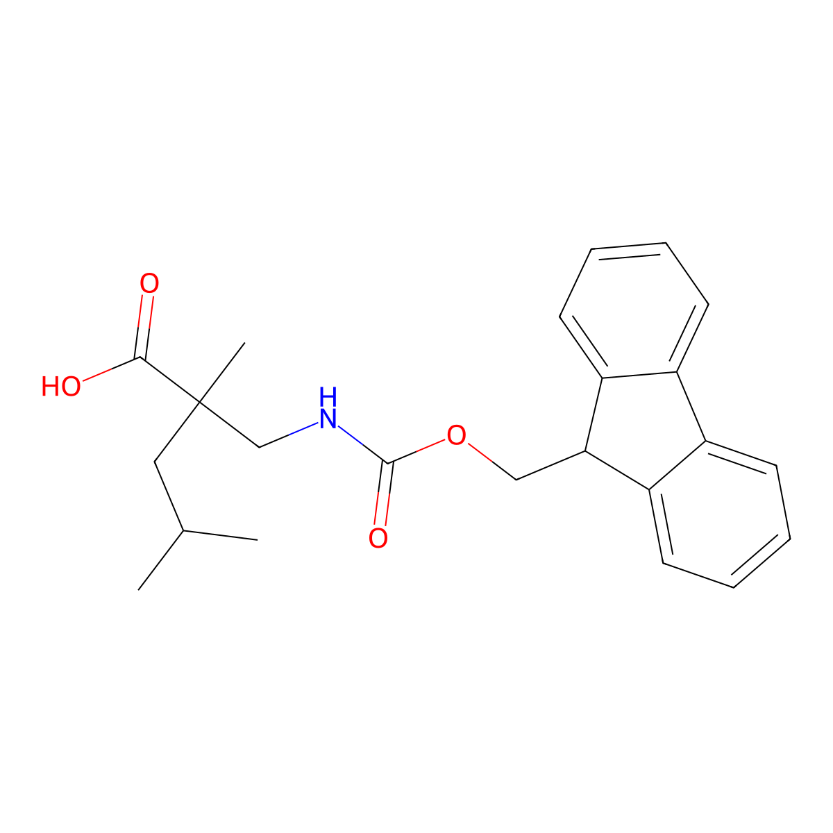 2-[({[(9H-fluoren-9-yl)methoxy]carbonyl}amino)methyl]-2,4-dimethylpentanoic acid molecular structure, CAS 2137737-69-8