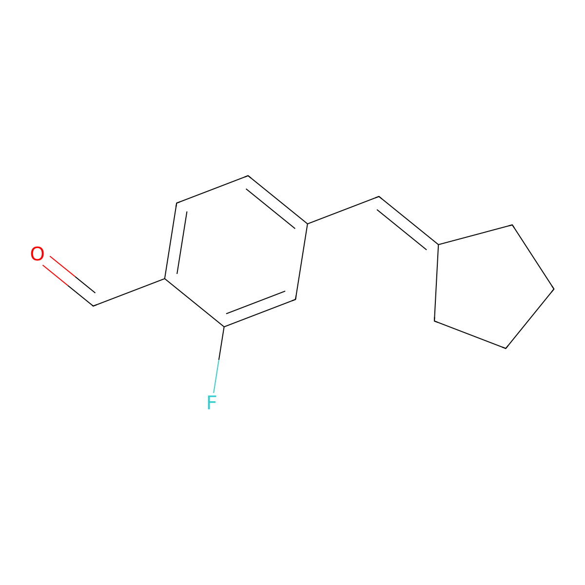 4-(Cyclopentylidenemethyl)-2-fluorobenzaldehyde molecular structure, CAS 2137737-73-4