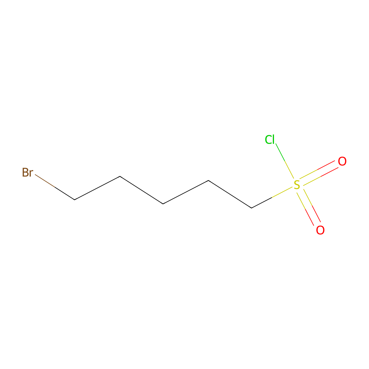 5-Bromopentane-1-sulfonyl chloride molecular structure, CAS 213774-63-1