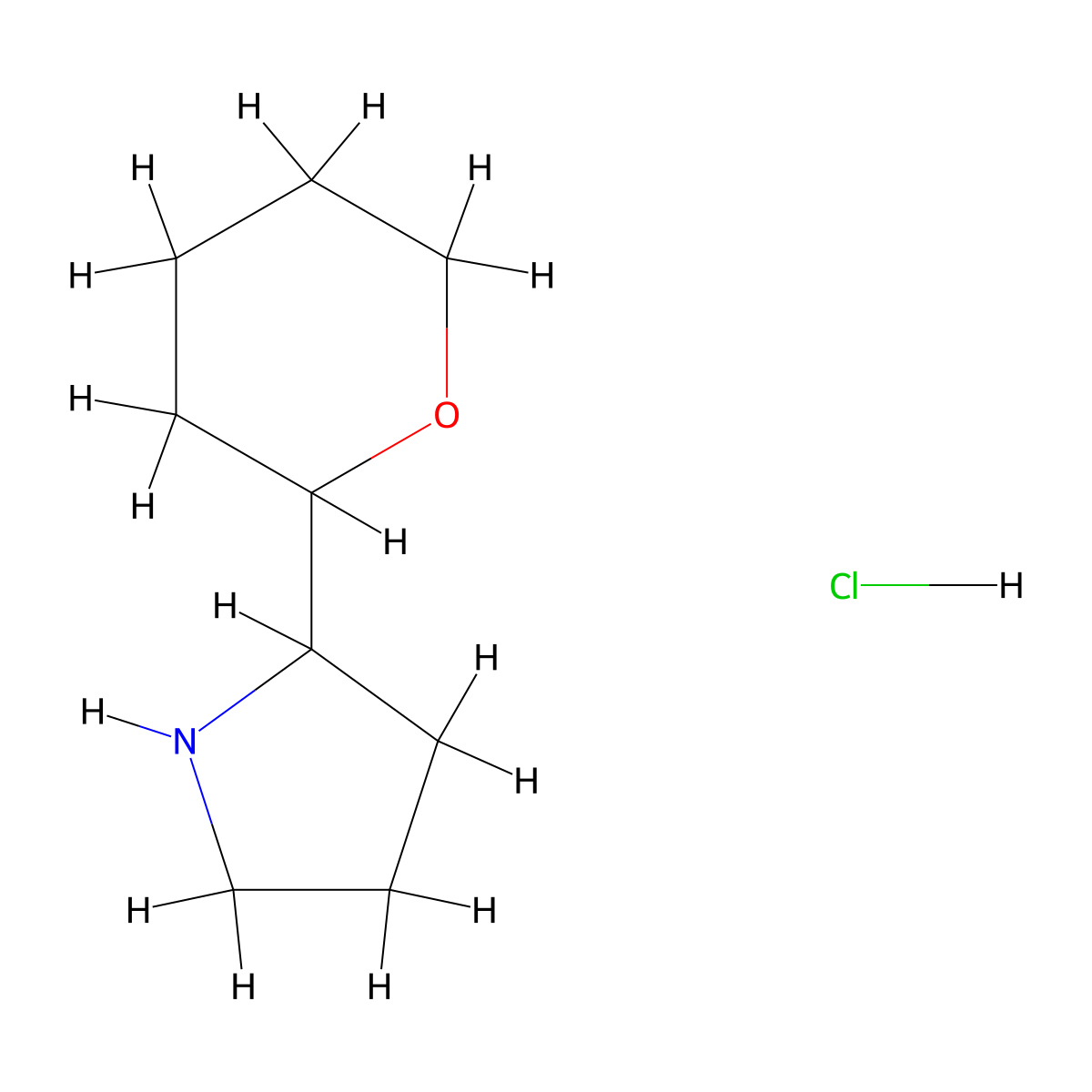2-(Oxan-2-yl)pyrrolidine hydrochloride molecular structure, CAS 2137740-10-2