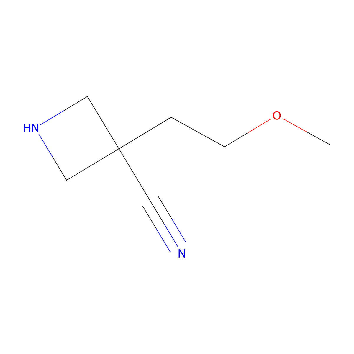 3-(2-Methoxyethyl)azetidine-3-carbonitrile molecular structure, CAS 2137741-91-2