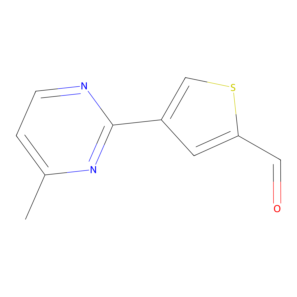 4-(4-Methylpyrimidin-2-yl)thiophene-2-carbaldehyde molecular structure, CAS 2137742-31-3