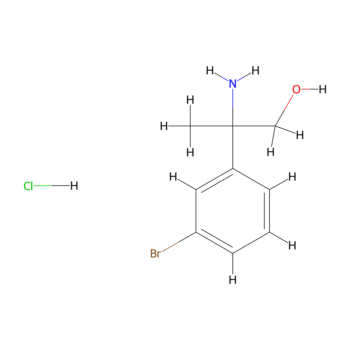 2-Amino-2-(3-bromophenyl)propan-1-ol hydrochloride molecular structure, CAS 2137742-56-2