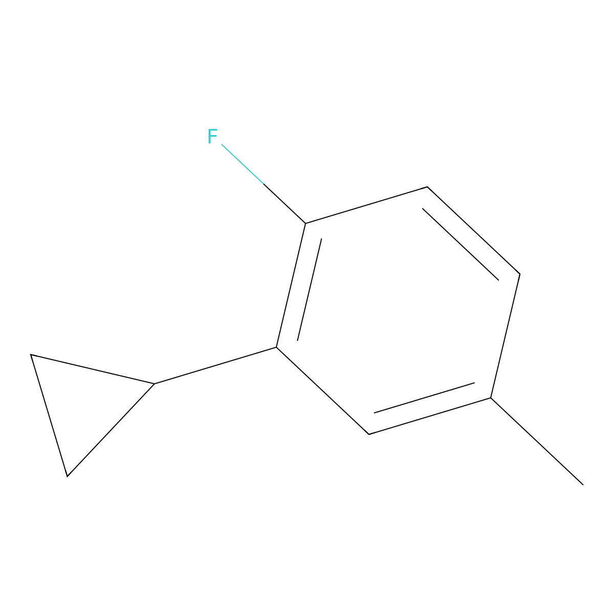 2-Cyclopropyl-1-fluoro-4-methylbenzene molecular structure, CAS 2137743-52-1
