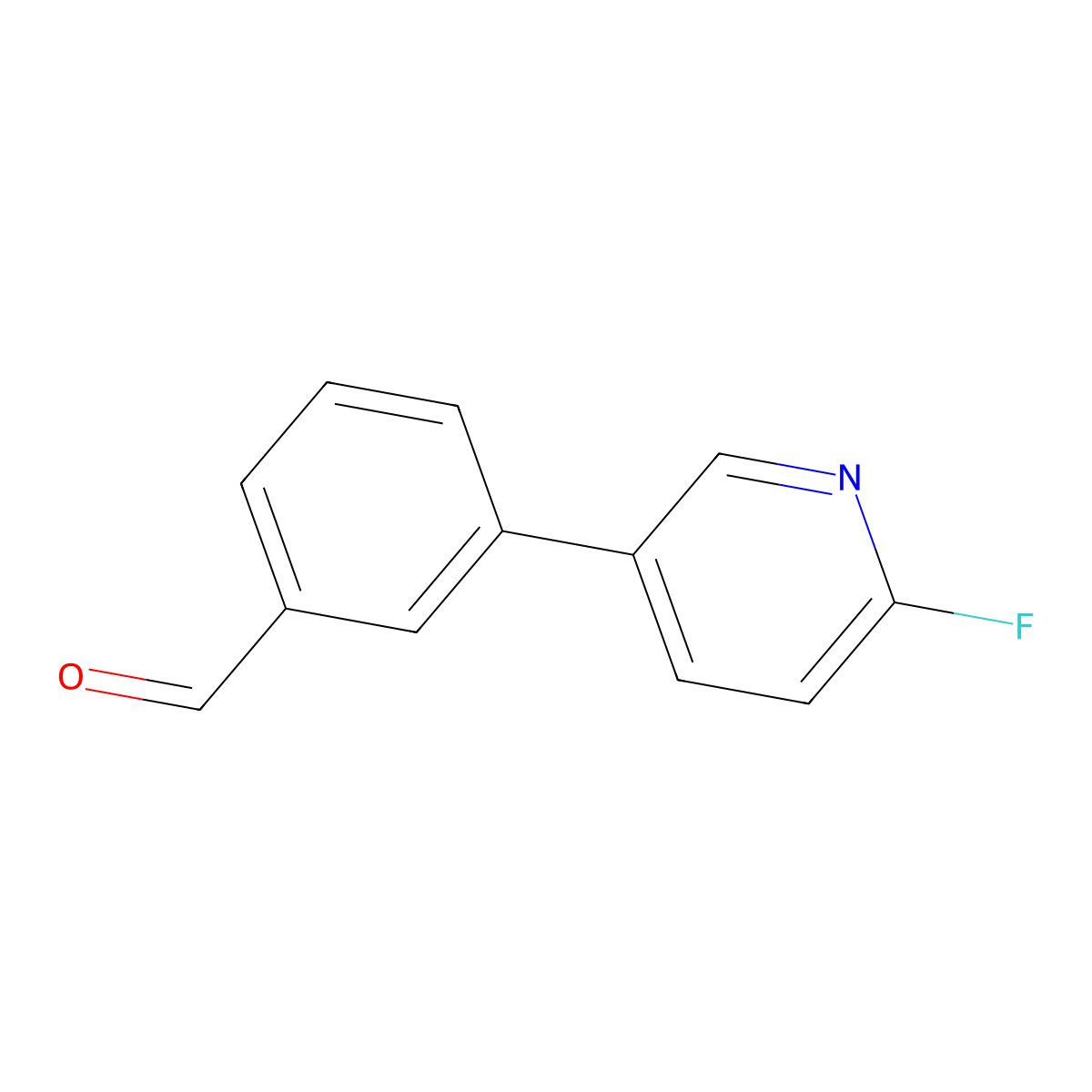 3-(6-Fluoropyridin-3-yl)benzaldehyde molecular structure, CAS 2137743-96-3