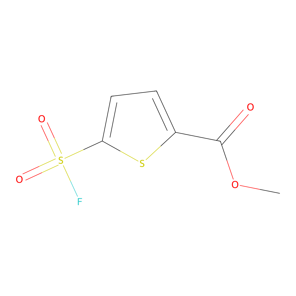 Methyl 5-(fluorosulfonyl)thiophene-2-carboxylate molecular structure, CAS 2137744-06-8