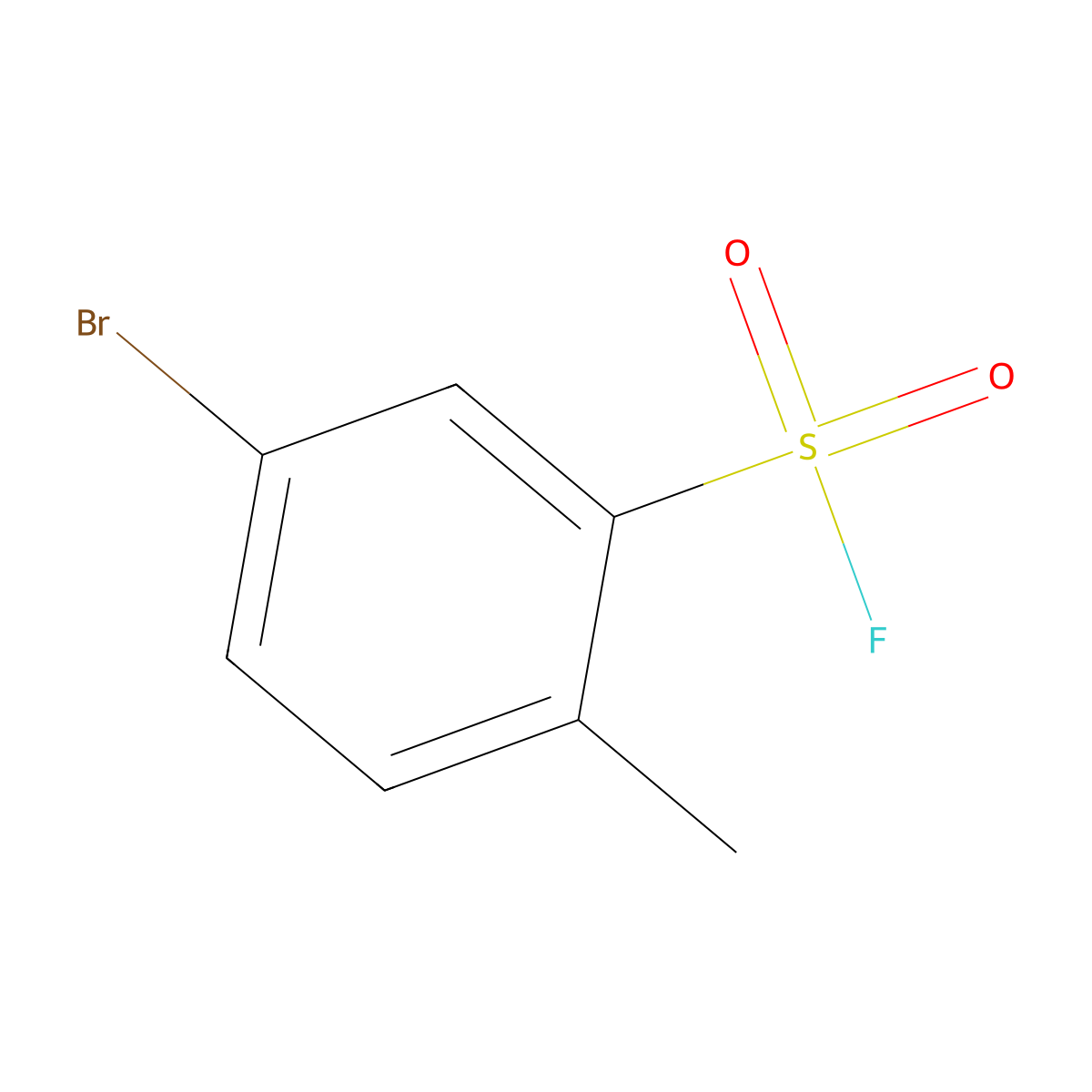 5-Bromo-2-methylbenzene-1-sulfonyl fluoride molecular structure, CAS 2137744-08-0