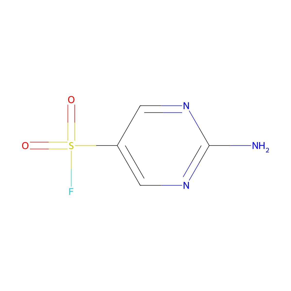 2-Aminopyrimidine-5-sulfonyl fluoride molecular structure, CAS 2137744-16-0