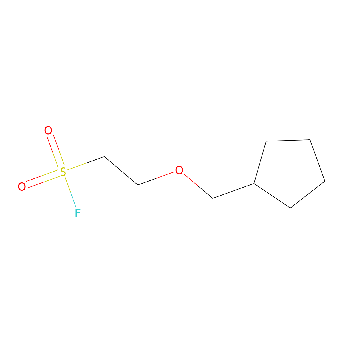 2-(Cyclopentylmethoxy)ethane-1-sulfonyl fluoride molecular structure, CAS 2137744-36-4