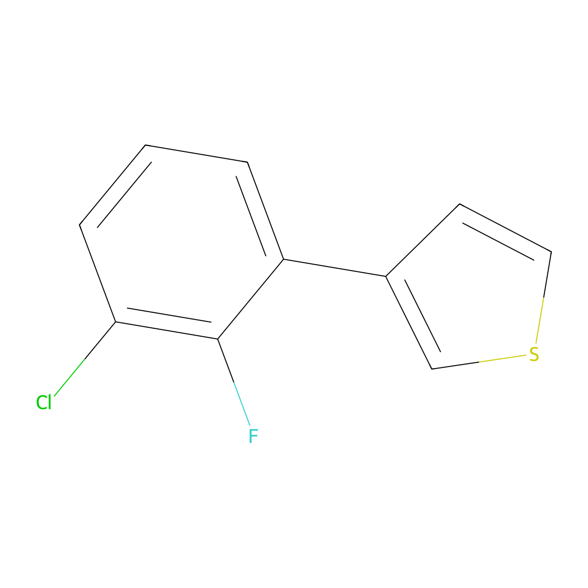 3-(3-Chloro-2-fluorophenyl)thiophene molecular structure, CAS 2137744-42-2