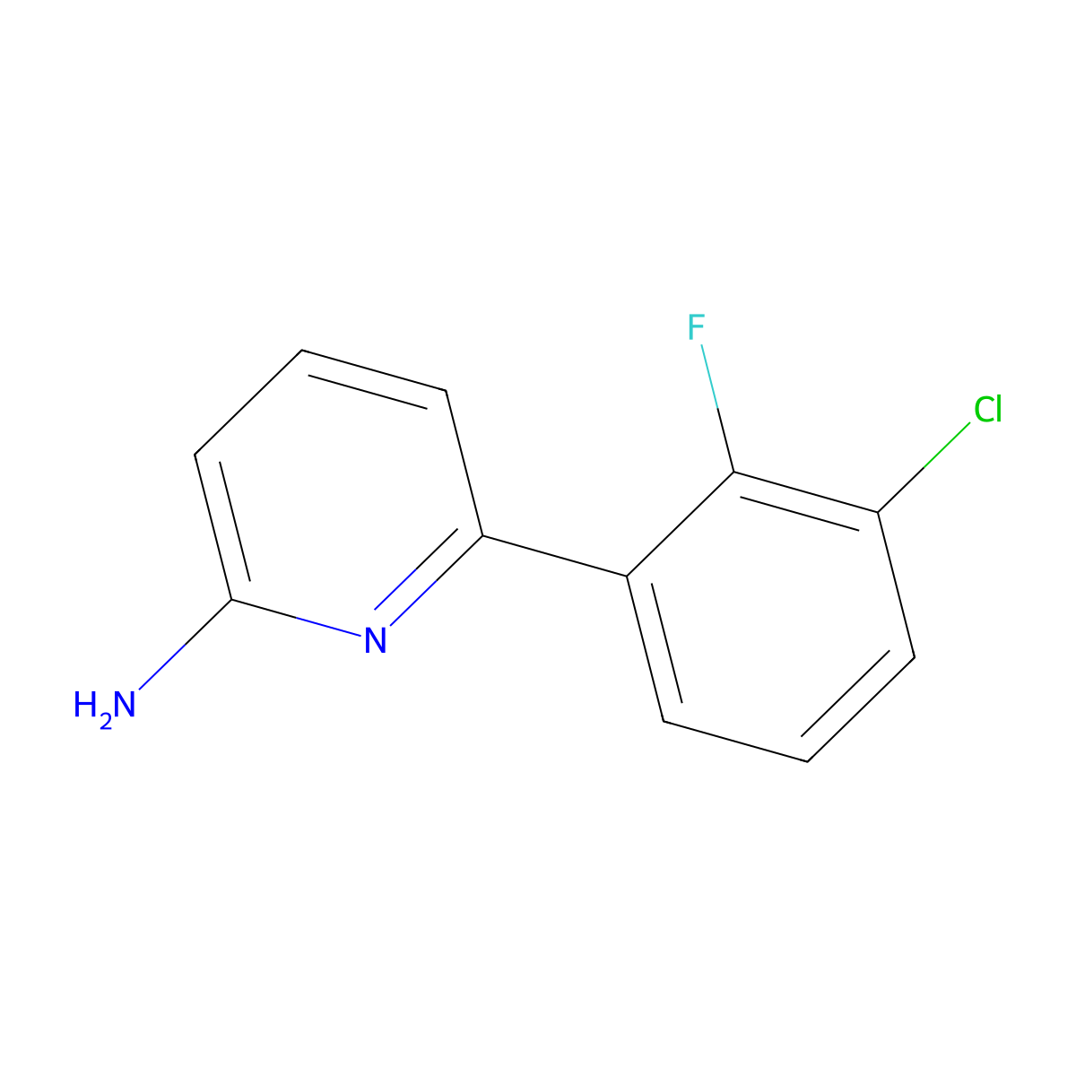 6-(3-Chloro-2-fluorophenyl)pyridin-2-amine molecular structure, CAS 2137744-48-8
