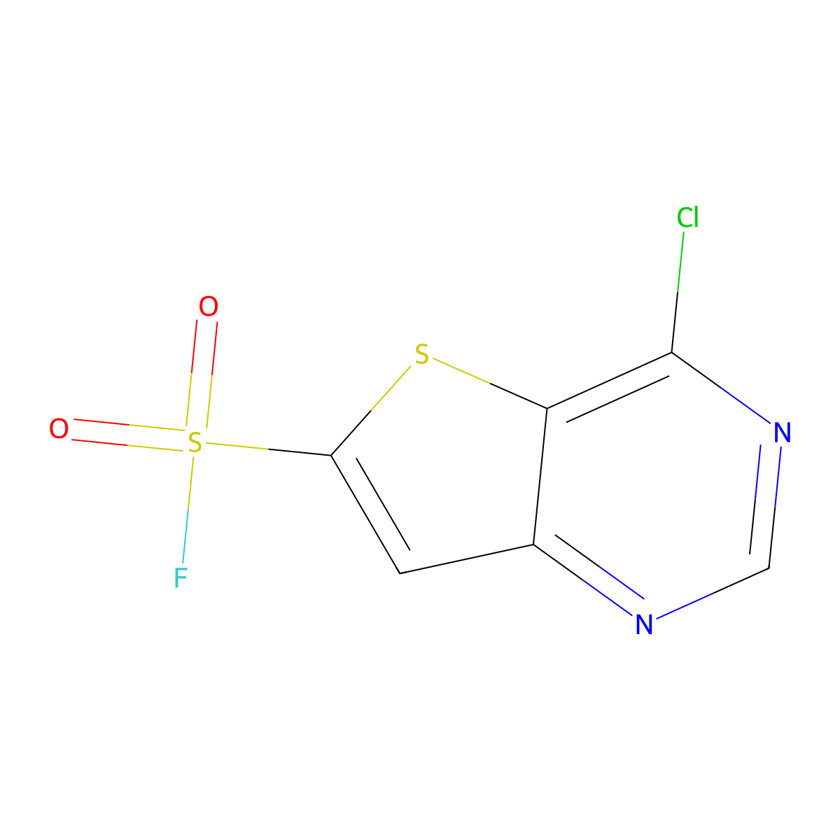 4-Chlorothieno[3,2-d]pyrimidine-6-sulfonyl fluoride molecular structure, CAS 2137744-56-8