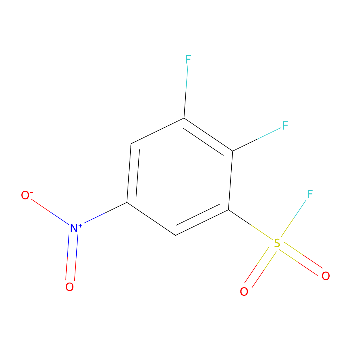 2,3-Difluoro-5-nitrobenzene-1-sulfonyl fluoride molecular structure, CAS 2137744-57-9