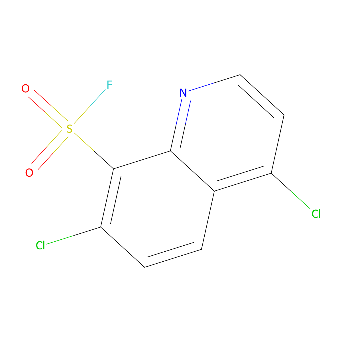 4,7-Dichloroquinoline-8-sulfonyl fluoride molecular structure, CAS 2137744-64-8