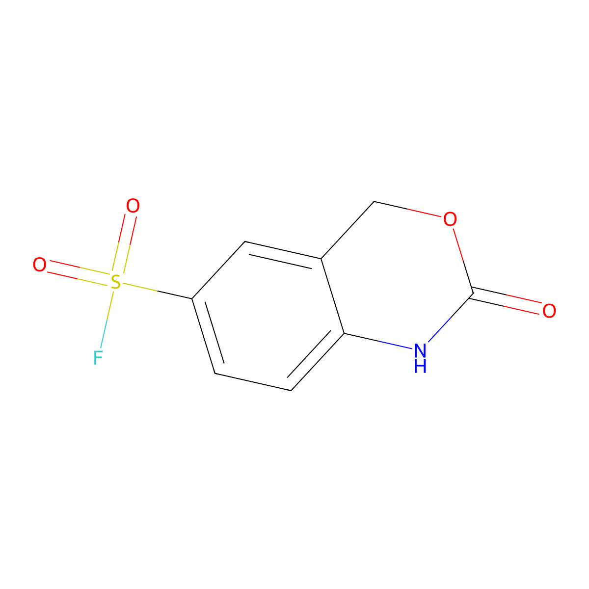 2-oxo-2,4-dihydro-1H-3,1-benzoxazine-6-sulfonyl fluoride molecular structure, CAS 2137746-00-8