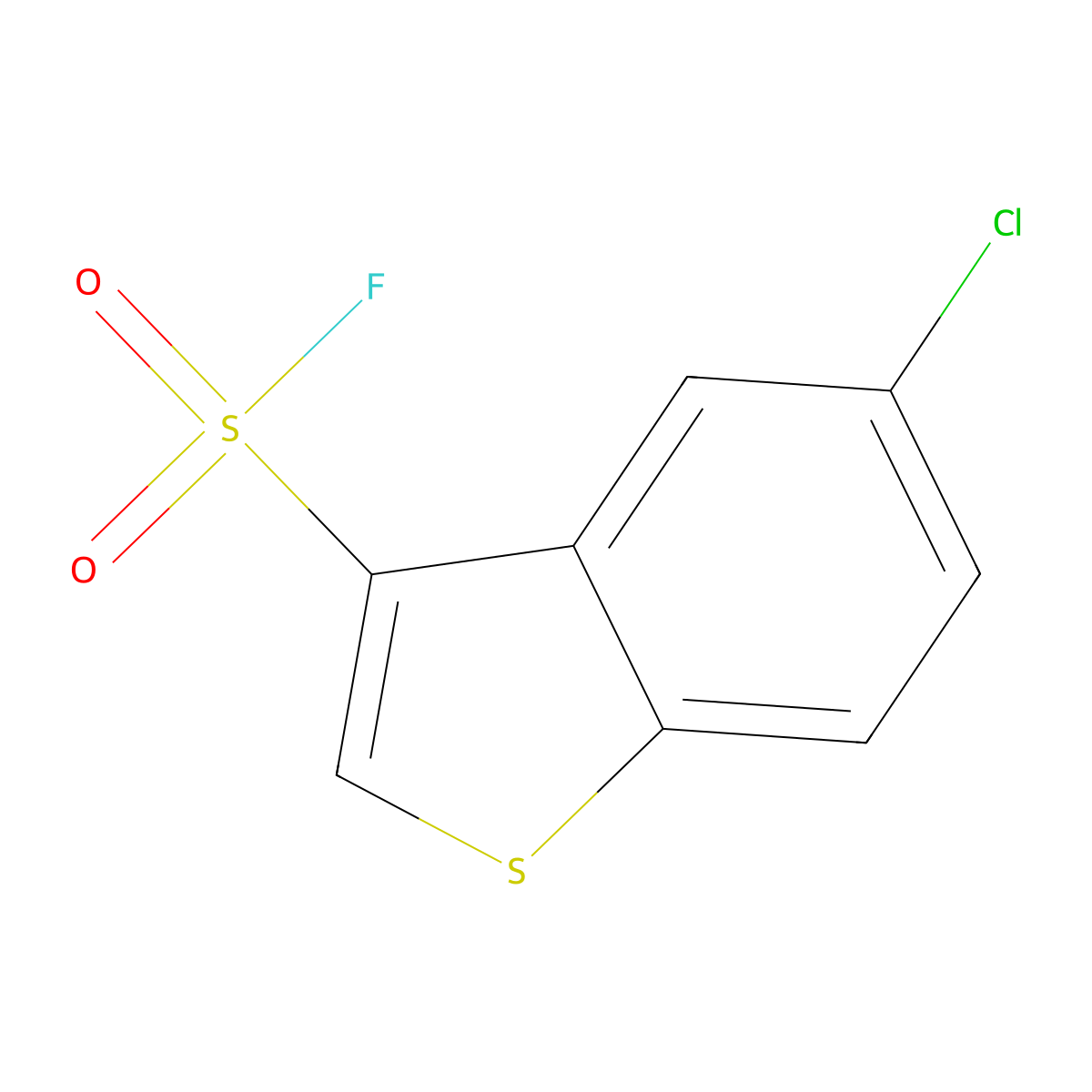 5-Chloro-1-benzothiophene-3-sulfonyl fluoride molecular structure, CAS 2137746-07-5