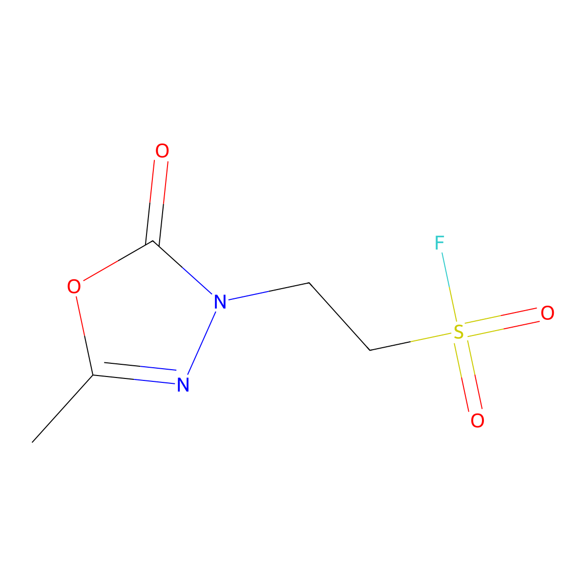2-(5-Methyl-2-oxo-2,3-dihydro-1,3,4-oxadiazol-3-yl)ethane-1-sulfonyl fluoride molecular structure, CAS 2137746-22-4