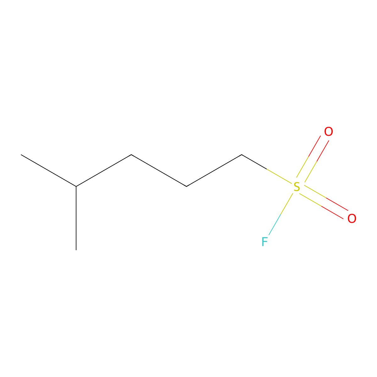 4-Methylpentane-1-sulfonyl fluoride molecular structure, CAS 2137746-45-1